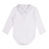 Σετ βαμβακερού σώματος και φόρμες για ένα μωρό σε λευκό και μπλε χρώμα Chicco 259021 6