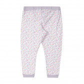 Βαμβακερές πιτζάμες με μοτίβα λουλουδιών σε λευκό και μοβ Chicco 259068 7