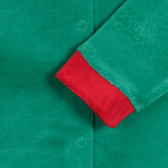 Βελούδινη χριστουγεννιάτικη φορεσιά για ένα μωρό με κόκκινο και πράσινο χρώμα Chicco 259086 4