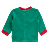 Βελούδινη χριστουγεννιάτικη φορεσιά για ένα μωρό με κόκκινο και πράσινο χρώμα Chicco 259087 5