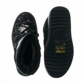 Μαύρες μπότες με κορδόνια για κορίτσια με πούλιες στην κορυφή Colors Of California 25949 3