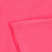 Βαμβακερό μπλουζάκι με επιγραφή, σκούρο ροζ Acar 259518 3