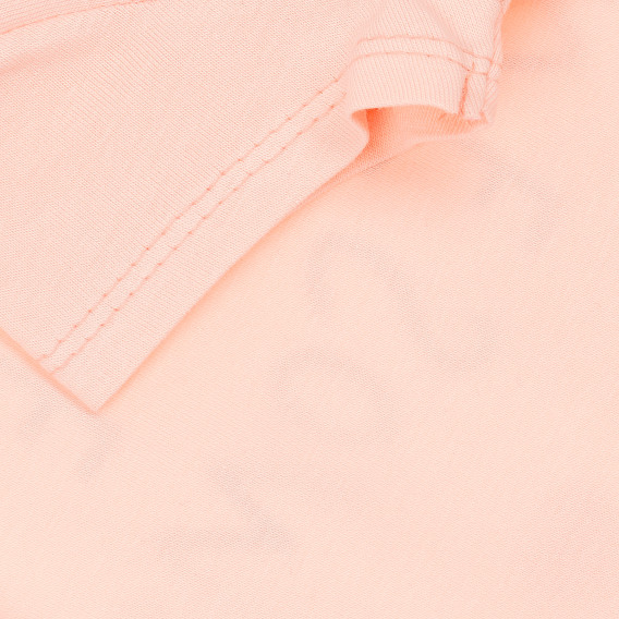 Βαμβακερό μπλουζάκι με επιγραφή, ανοιχτό ροζ Acar 259522 3