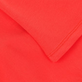 Βαμβακερό μπλουζάκι με επιγραφή, ανοιχτό κόκκινο Acar 259533 3