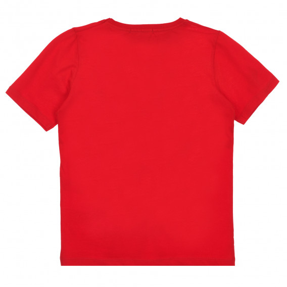 Βαμβακερό μπλουζάκι με επιγραφή, κόκκινο. Acar 259568 4