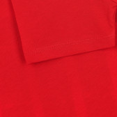 Βαμβακερό μπλουζάκι με επιγραφή, κόκκινο. Acar 259569 3