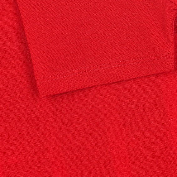 Βαμβακερό μπλουζάκι με επιγραφή, κόκκινο. Acar 259569 3