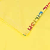 Βαμβακερό μπλουζάκι με κολάν σε κίτρινο και μαύρο Acar 259577 4