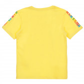 Βαμβακερό μπλουζάκι με κολάν σε κίτρινο και μαύρο Acar 259578 5
