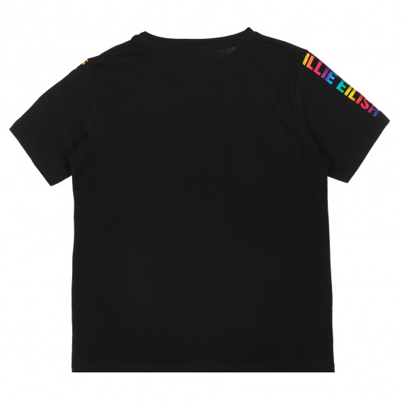 Βαμβακερό μπλουζάκι με κολάν, μαύρο Acar 259598 5