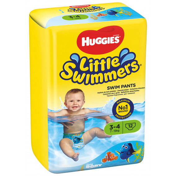 Πάνες κολύμβησης № 3-4, 12 τεμ, μοντέλο Little Swimmers Huggies 259646 