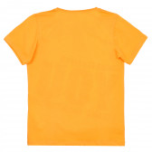 Βαμβακερό μπλουζάκι με επιγραφή, με κίτρινο χρώμα. Acar 259807 4