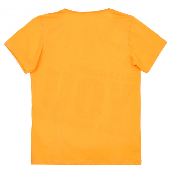Βαμβακερό μπλουζάκι με επιγραφή, με κίτρινο χρώμα. Acar 259807 4