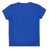 Βαμβακερό μπλουζάκι με επιγραφή, με μπλε χρώμα. Acar 259812 4