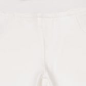 Βαμβακερό παιδικό παντελόνι, λευκό Benetton 260265 2