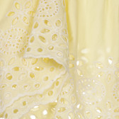 Βαμβακερή φούστα με floral μοτίβα, κίτρινη Benetton 260365 2