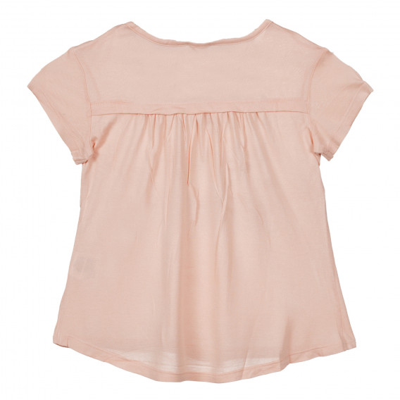 Μπλουζάκι με επιγραφή και παγιέτες, ροζ Sisley 260433 4