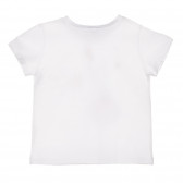 Βαμβακερό μπλουζάκι με γραφική εκτύπωση, λευκό Benetton 260445 4