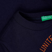 Βαμβακερό μπλουζάκι με την επώνυμη επιγραφή, μπλε ναυτικό Benetton 260535 3
