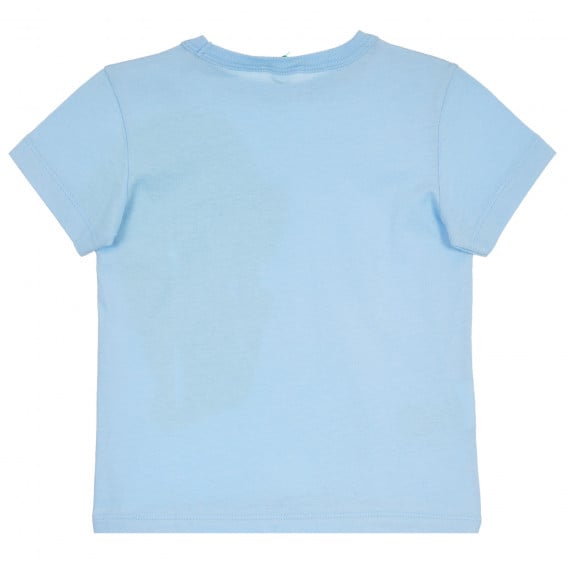 Μπλουζάκι με baby print, γαλάζιο Benetton 260576 4