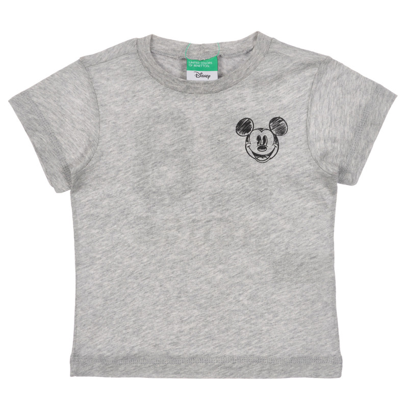 Βαμβακερό μπλουζάκι με εκτύπωση Mickey Mouse για μωρό, γκρι  260649