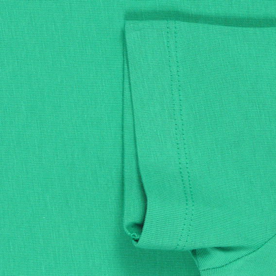 Βαμβακερό μπλουζάκι με εκτύπωση χταπόδι για μωρό, πράσινο Benetton 260707 3