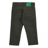 Βαμβακερό παντελόνι με το λογότυπο της μάρκας για μωρό, πράσινο Benetton 260735 4