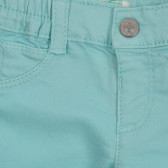 Βαμβακερό παντελόνι για μωρά, ανοιχτό μπλε Benetton 260844 2