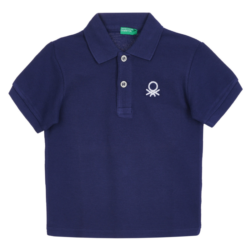 Βαμβακερή μπλούζα με το λογότυπο της μάρκας για μωρό, μπλε ναυτικό  260992