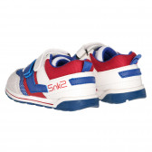Πάνινα παπούτσια με κόκκινες και μπλε πινελιές, λευκό Chicco 261155 2