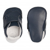 Δερμάτινες μπότες με λευκές λεπτομέρειες, σε σκούρο μπλε Chicco 261199 3