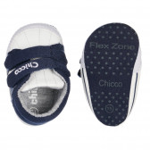 Πάνινα παπούτσια με λευκές πινελιές, σκούρο μπλε Chicco 261201 3