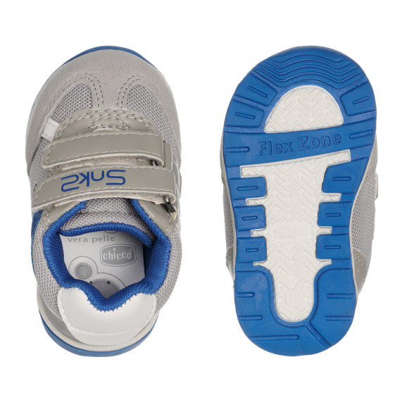 Πάνινα παπούτσια με μπλε τόνους, γκρι Chicco 261207 3