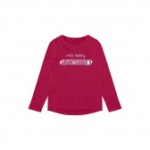 Οργανική βαμβακερή μπλούζα με εκτύπωση Awesome, σκούρο ροζ Name it 262167 