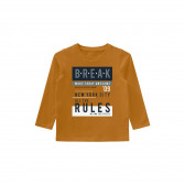 Μπλούζα από οργανικό βαμβάκι με γραφική εκτύπωση, σε πορτοκαλί χρώμα Name it 262185 