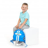 Γαλάζιο παιδικό σακίδιο πλάτης σε σχήμα αυτοκινήτου για αγόρι ZIZITO 262832 10