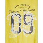 Μπλουζάκι από οργανικό βαμβάκι με γραφικό σχέδιο, σε κίτρινο χρώμα Name it 263061 3