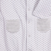 Βαμβακερή φόρμα με κουκκίδες για μωρά, λευκό Chicco 263595 3