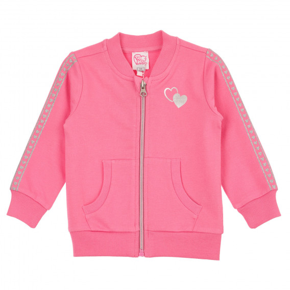 Βαμβακερή μπλούζα με καρδιές για μωρά, ροζ Chicco 264088 