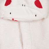 Χνουδωτό μπουφάν με κουκούλα για μωρό, λευκό Chicco 264149 2