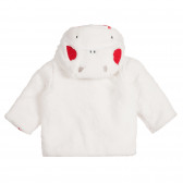 Χνουδωτό μπουφάν με κουκούλα για μωρό, λευκό Chicco 264151 4