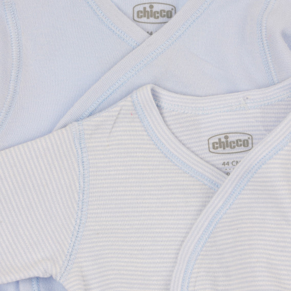Βαμβακερό σετ δύο φόρμες για μωρό, μπλε Chicco 264250 4