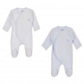 Βαμβακερό σετ δύο φόρμες για μωρό, μπλε Chicco 264254 