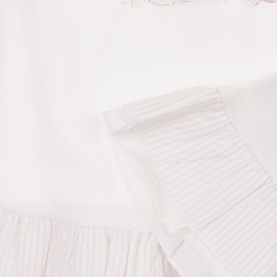 Αμάνικο βαμβακερό φόρεμα με baby bear, λευκό Chicco 264257 3
