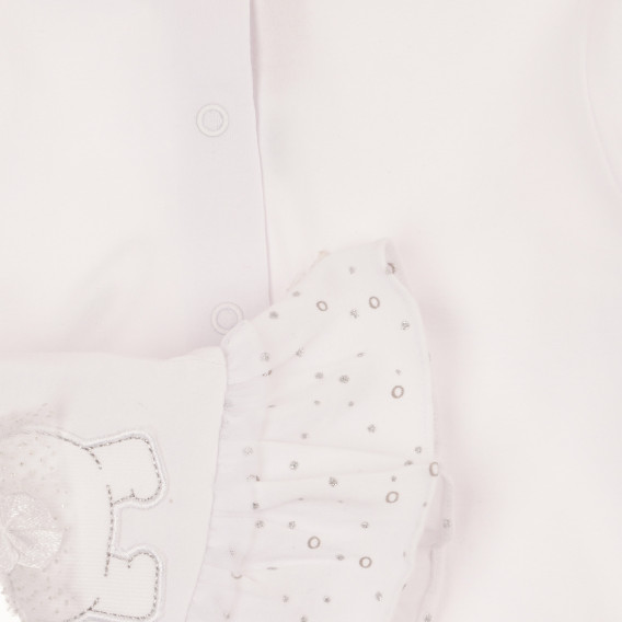 Βαμβακερό σετ δύο τεμαχίων για μωρό, λευκό Chicco 264282 4