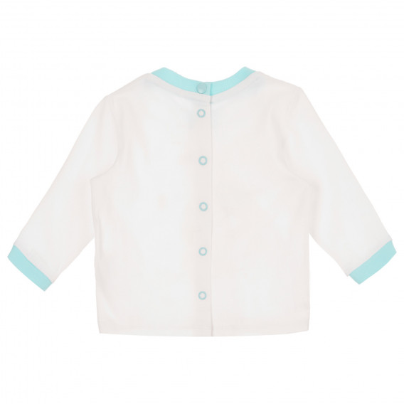 Βαμβακερές πιτζάμες με baby print, σε λευκό και μπλε χρώμα Chicco 264305 4