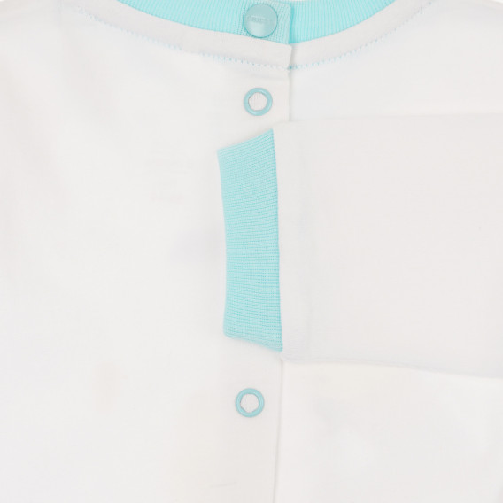 Βαμβακερές πιτζάμες με baby print, σε λευκό και μπλε χρώμα Chicco 264306 5