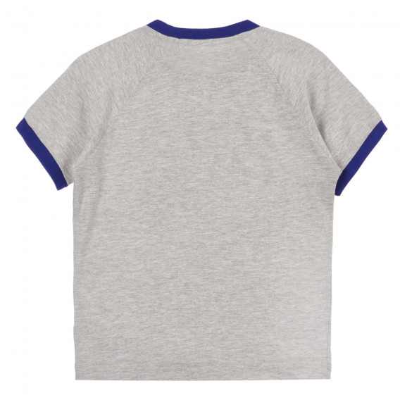 Σετ βαμβακερό μπλουζάκι και σορτς σε γκρι και μπλε χρώμα Chicco 264333 5