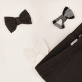 Βαμβακερό σετ χιτώνας και κολάν για μωρό σε λευκό και μαύρο χρώμα Chicco 264351 3