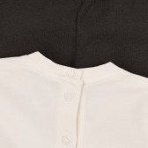 Βαμβακερό σετ χιτώνας και κολάν για μωρό σε λευκό και μαύρο χρώμα Chicco 264352 4